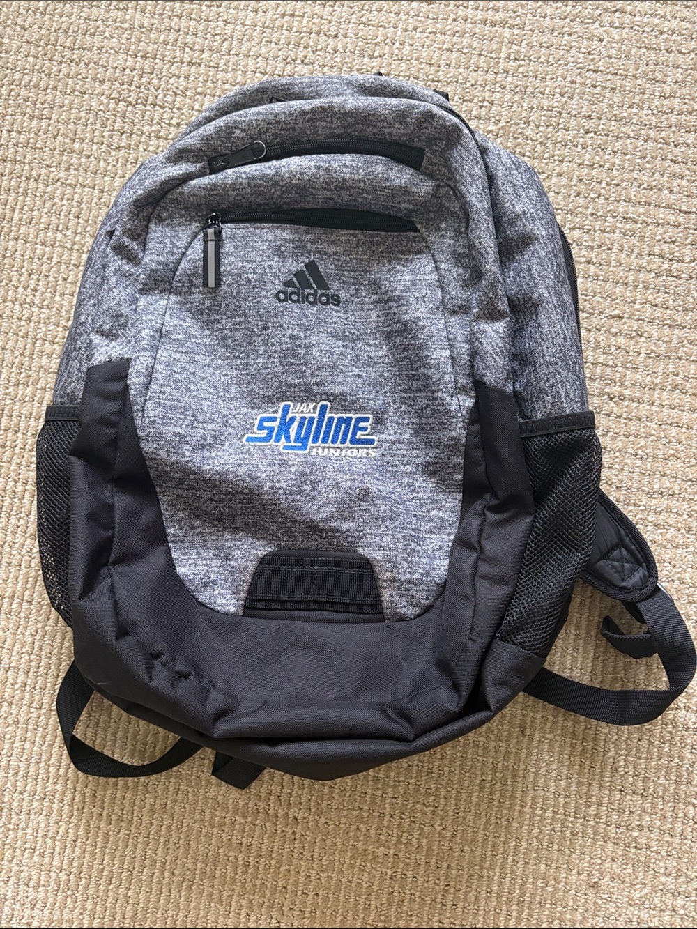 adidas Gray and Black Skyline Juniors Backpack - Picture 1 of 4